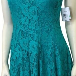 Danny & Nicole Turquoise Lace Dress